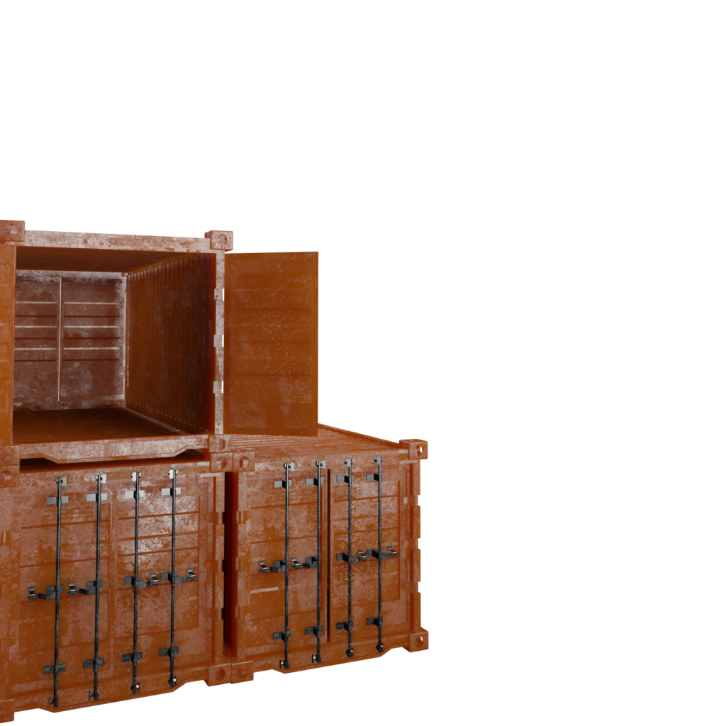 CONTENEDORES 3D APILADOS